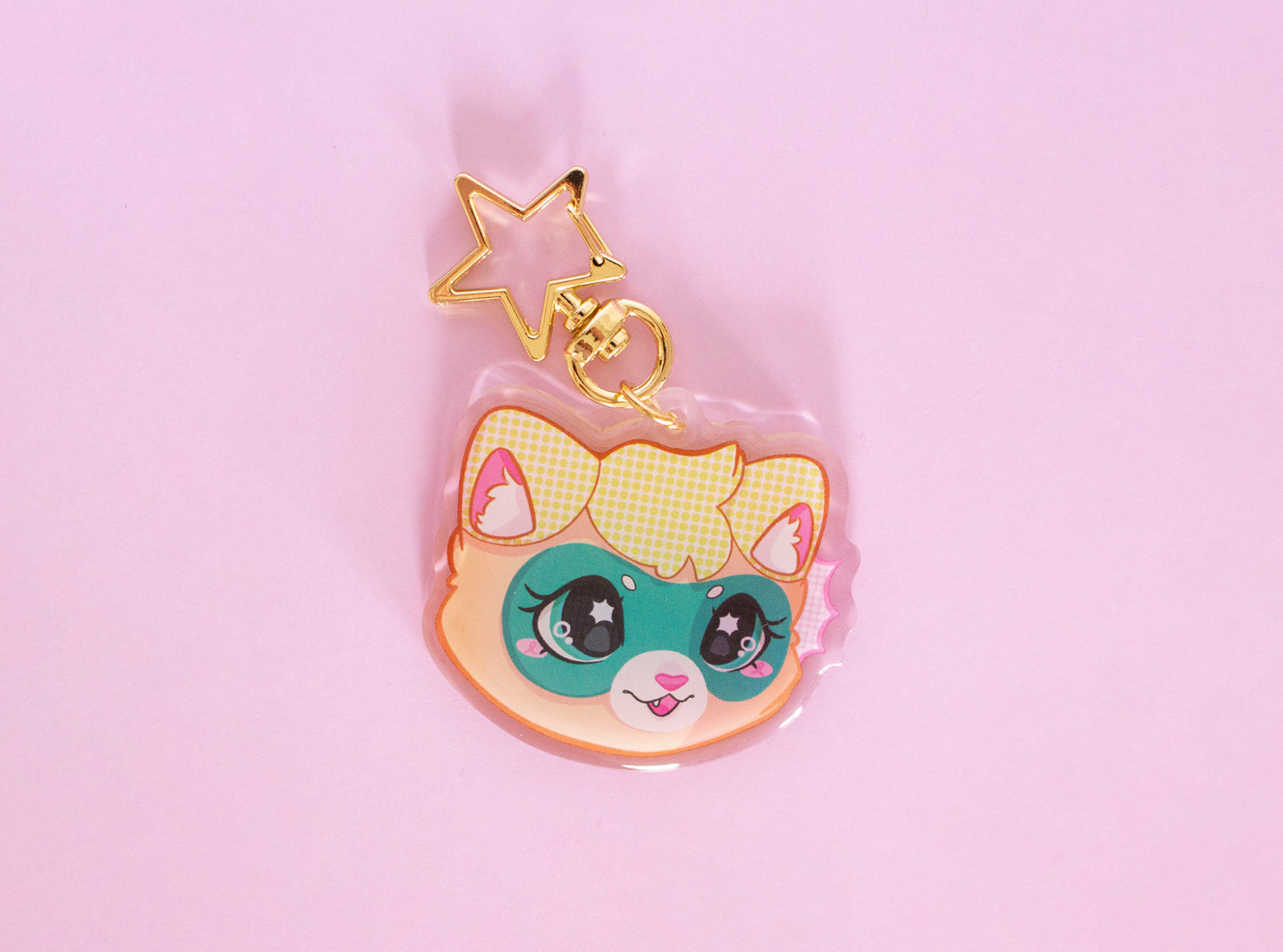 Superhero Cat LPS Acrylic Keychain