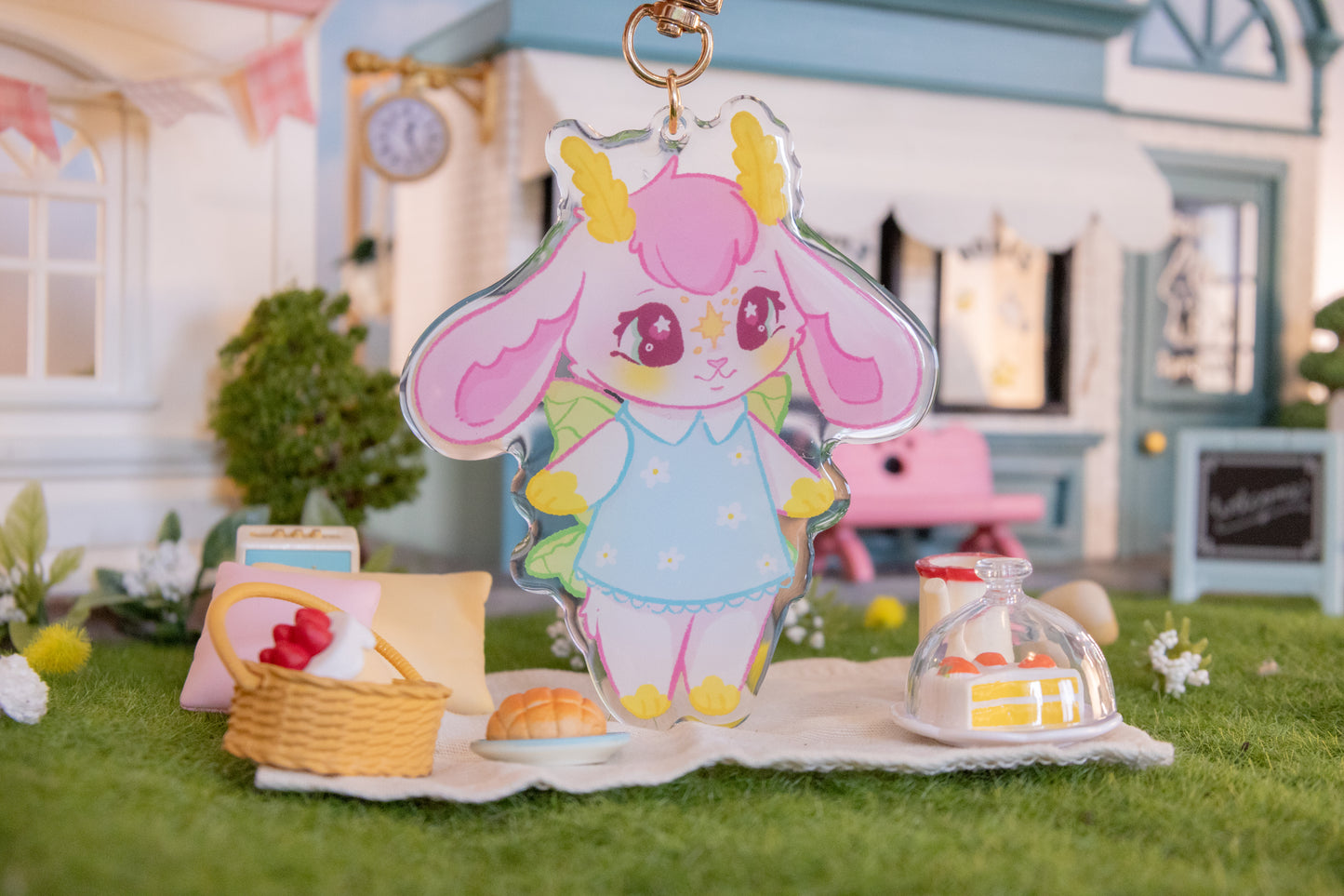 Sweetpea Bunny Acrylic Keychain